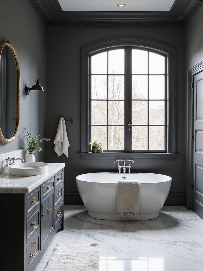 timeless black white bathrooms