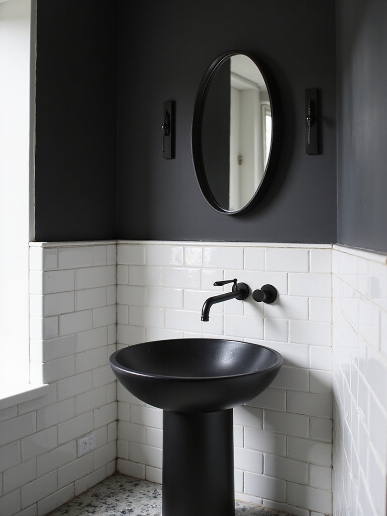 timeless monochrome bathroom elegance