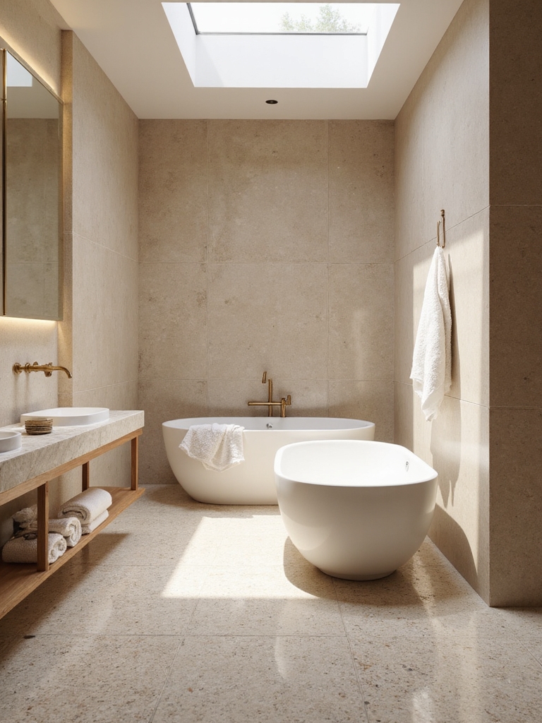 warm calming bathroom palette