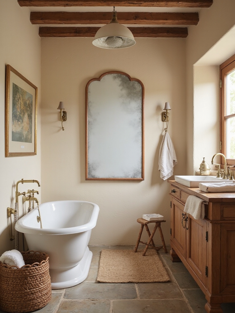 warm inviting cottage bathroom
