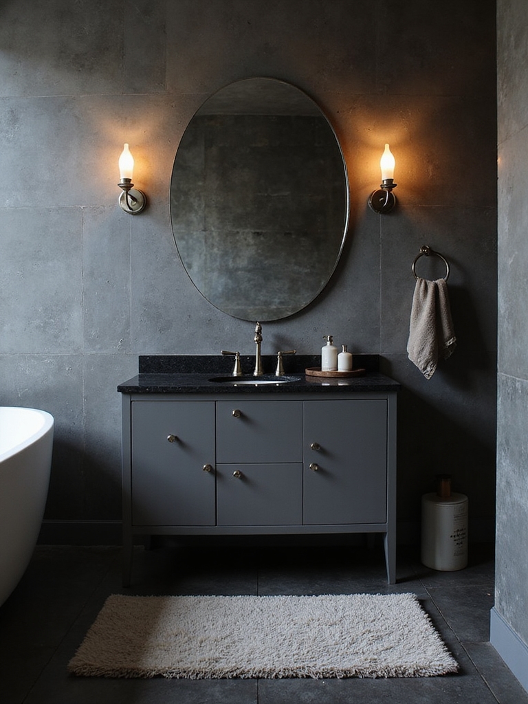 warm modern graphite vanities